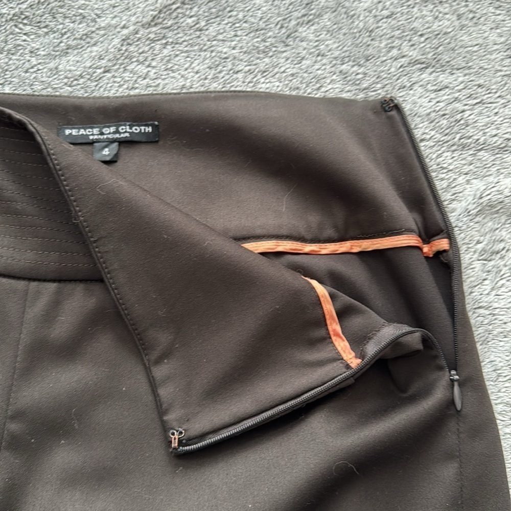 EUC Peace of Cloth chocolate brown pants sz 4 - Picture 3 of 7